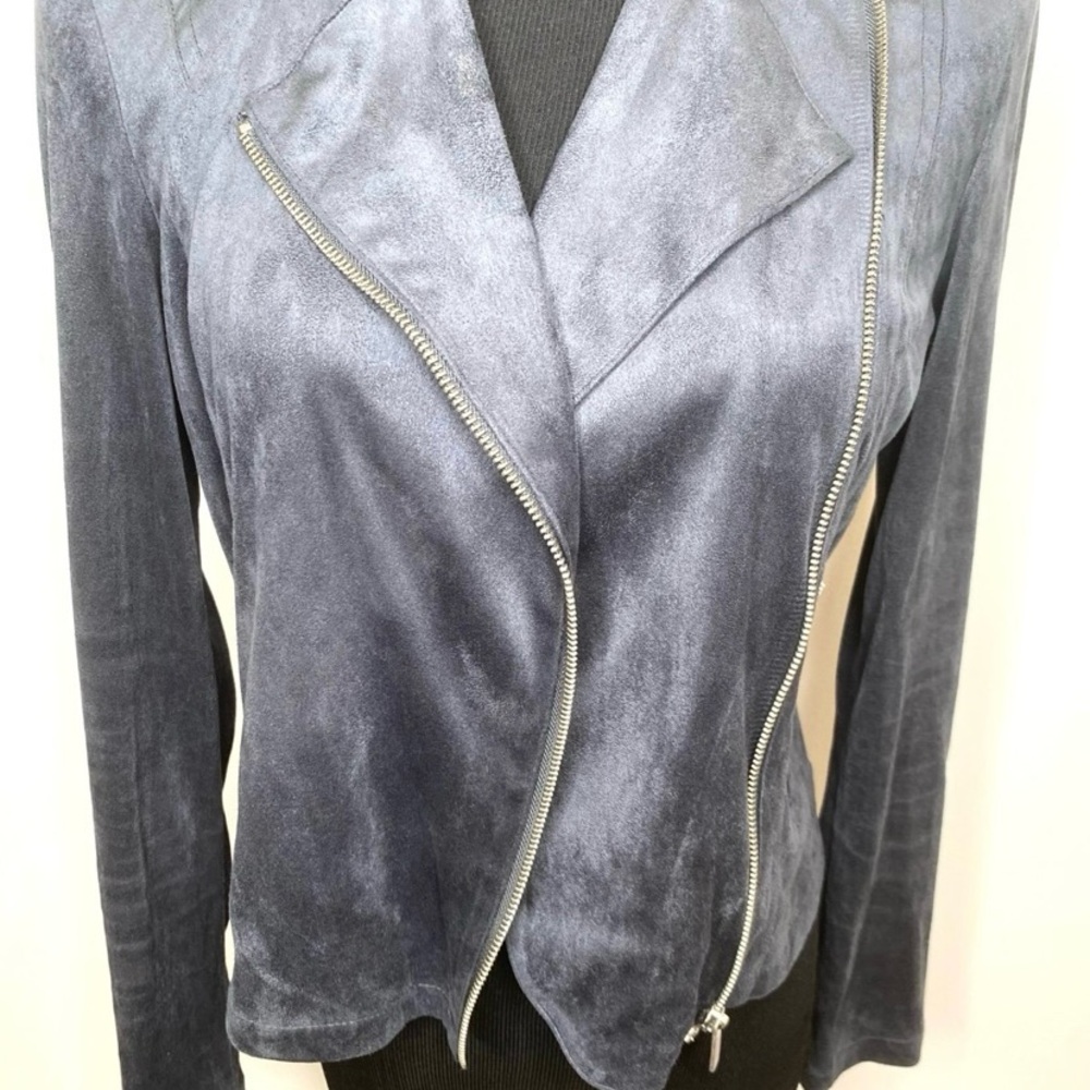 LC Lauren Conrad Women's Blue Suede Blazer